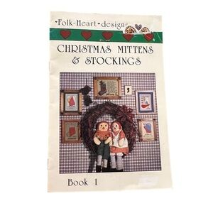Laura J Conley Folk Heart Designs‎ Christmas Mittens & Stockings Book 1 NEW